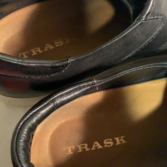 Trask black leather lace up low top sneakers tennis shoes men's size 10 casual - Picture 7 of 9